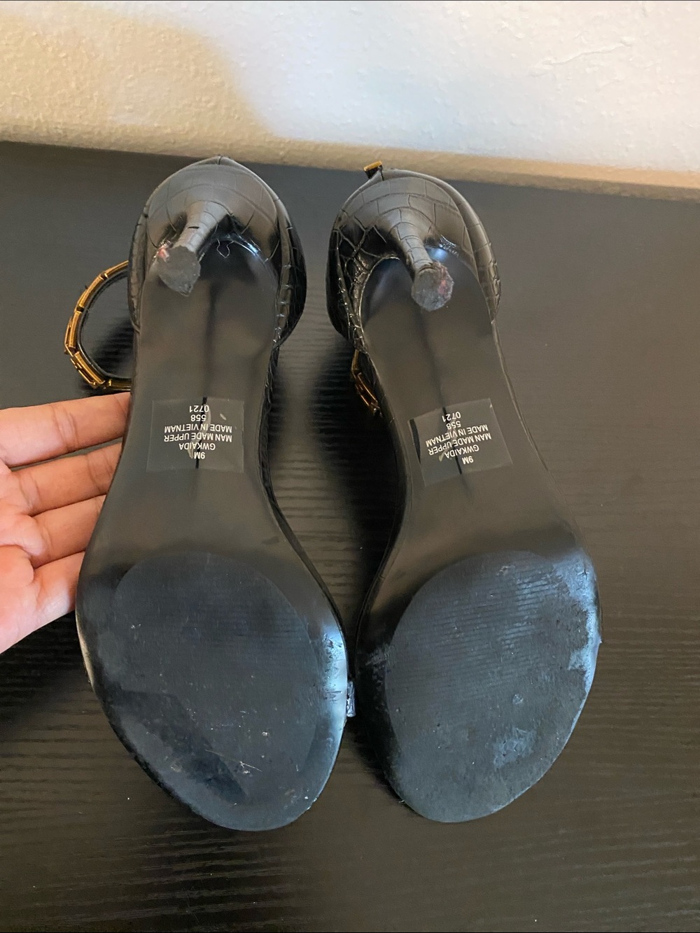 Black Strap Heels - Picture 4 of 12